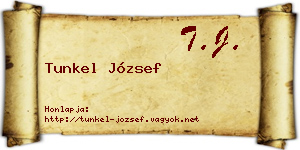 Tunkel József névjegykártya