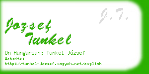 jozsef tunkel business card
